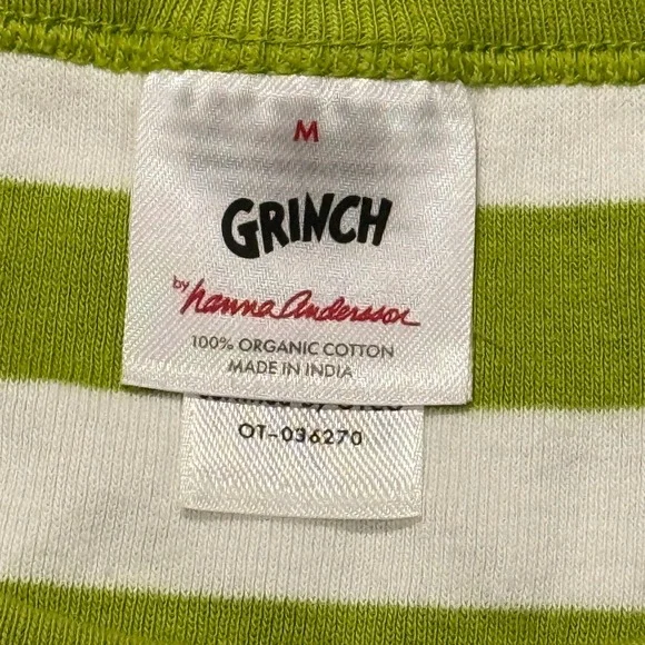 Hanna Andersson Grinch Long Sleeve Striped Organic Cotton Green Womens Medium - Picture 2 of 6